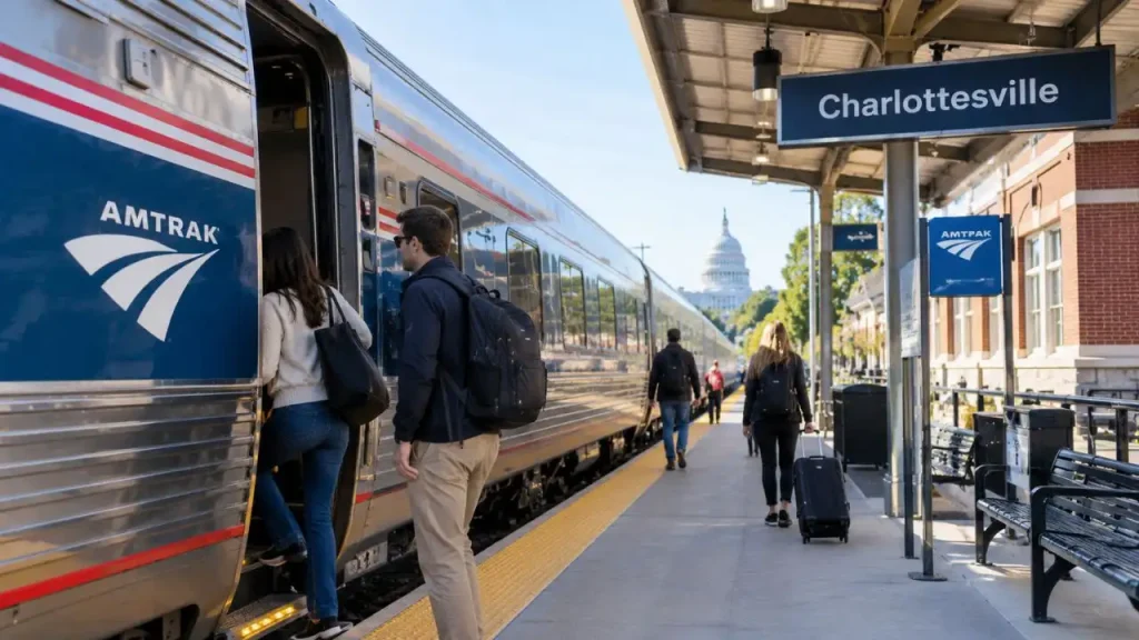 Amtrak Charlottesville to Washington, DC