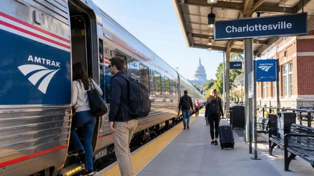 Amtrak Charlottesville to Washington, DC